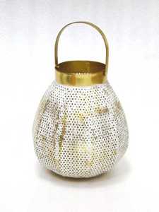 LATEST HOME DECORATION ANTIQUE FILIGREE ROUND GOLD <b>HURRICANE</b> <b>LANTERN</b> - Product Image 6