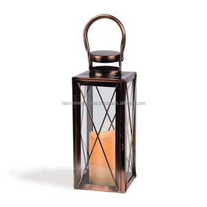 Bougeoir en métal suspendu et lampe en verre pour la décoration de mariage lanternes parfumées à bougie coupe-vent - Product Image 1