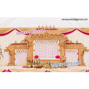 Mandap de madera para boda SriLankan, conjunto de Mandap DE BODA indio tradicional, conjunto de escenario de boda indio de diferentes estilos, fabricante de EE. UU. - Product Image 1