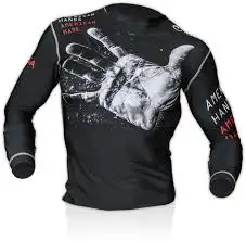 Rashguard mma rashguard/rashguard, mma rashguard mangas compridas impressão de compressão digital de impressão mma, proteção personalizada