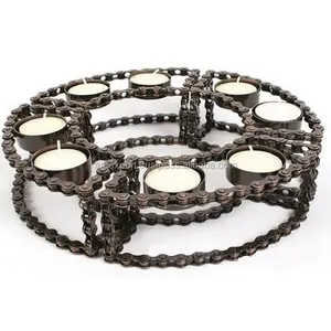 Portavelas de diseño de cadena de hierro de Color negro de calidad Superior, accesorios de iluminación al por mayor, soporte de luz de té al precio más barato - Product Image 1