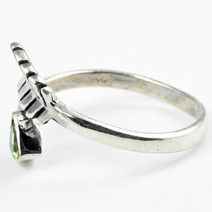 Flecha perfecto en forma de triángulo de peridoto de Plata de Ley 925 anillos de plata India, joyería de plata de moda exportador y mayorista - Product Image 3