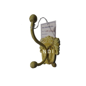 Plus grande vente noir enduit de poudre finition décorative murale lanterne suspendue crochet mural salle à manger décoration murale crochets - Product Image 5