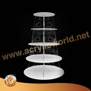 Nuevos productos: Soportes para pasteles de boda de 5 niveles con iluminación, de acrílico y cristal - Product Image 3