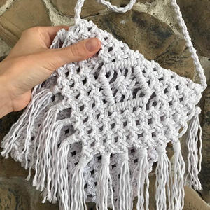 Bolso de macramé, bolso de hombro, Felicidad hecha a mano - Product Image 1