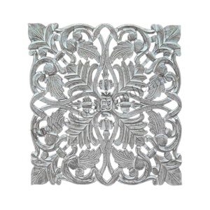 Panel colgante de pared decorativo tallado a mano artístico de madera MDF para sala de estar, dormitorio, Hotel, Interior, exportador de Panel de pared indio - Product Image 1