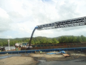 Transportador apilador radial telescópico de alta eficiencia con control hidráulico para cargar descarga y almacenamiento de arena de carbón - Product Image 3