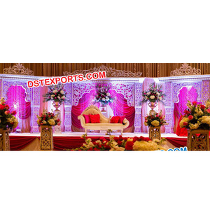 บอลลีวูดเวทีแต่งงานไฟเบอร์ Jodha Akbar,ชุดเวทีงานแต่งงานดั้งเดิมของรัฐราชสถานตกแต่งเวทีงานแต่งงาน - Product Image 1