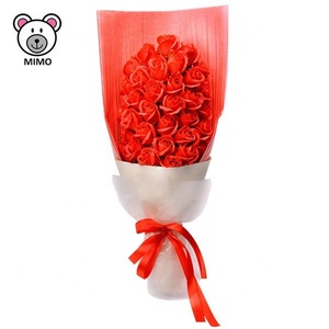 LOGO del MARCHIO Dolce Red Rose Sapone Bouquet di Fiori Per Il 2019 Nuovo Giorno di San Valentino A Mano Piuttosto Artificiale <span class=keywords><strong>Da</strong></span> Sposa Wedding Bouquet di Rose - Product Image 2