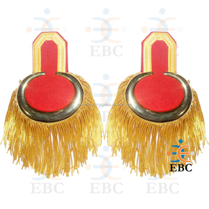 Venta al por mayor de fábrica, Charretera ceremonial, flecos dorados, uniforme hecho y charreteras de disfraces, accesorios y accesorios para uniformes - Product Image 1