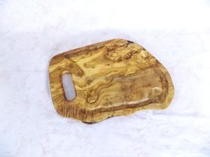 Planche à découper en bois d'olivier de 40 cm avec poignée, épaisseur de 20 mm, écologique, marque InterCraft, pour utilisation en cuisine - Product Image 2