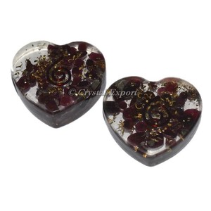 Garnet <b>Orgonite</b> Heart - Product Image 1