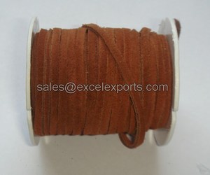Cordones de cuero de ante para fabricación de joyas, rollos de 3mm, 4mm, 5mm, 100m, venta al por mayor - Product Image 3