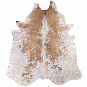 Marron et Blanc Acide Lavage Tapis En Peau De Vache - Product Image 1
