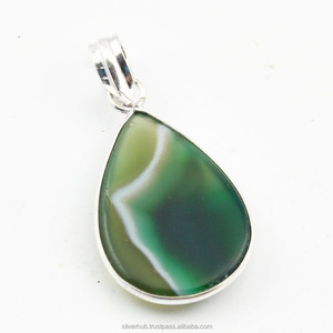 Botswana Agate Déclaration Pendentif pour Femmes Pierre Précieuse Naturelle 925 Solide Pendentif En Argent Sterling Fait À La Main ODM OEM En Gros Bijoux - Product Image 4