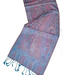 100% Silk mufflers stoles Kashmir stoles women wear custom digital printed silk scarves customized