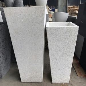 Pots coniques en béton blanc uni, ustensiles pour jardin de balcon et jardinière de fleurs - Product Image 1