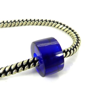 Sintético azul tinta hydro 14x8x5mm suave neumático de piedras preciosas gran agujero cuentas para pulsera-IG0137 - Product Image 2