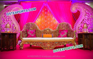 Boda de la estampilla etapa muebles boda Mehandi etapa sofá decoración de escena de boda pakistaní muebles - Product Image 2