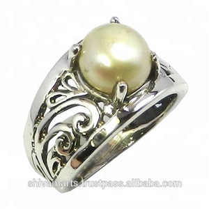 Anillo de piedras preciosas de perlas de agua dulce de alta calidad, joyería de plata de ley 925 sólida, Eternity Vermeil anillos, regalo de moda - Product Image 3