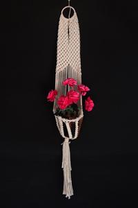 Colgador de plantas de macramé bohemio personalizado, cesta de maceta 100%, decoración tejida a mano para el hogar - Product Image 2