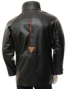 Mens Blazer En Cuir Manteau - Product Image 2