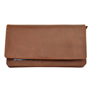 Hot Sale Genuine Leather Brown RFID Blocking <b>Clutch</b> Wallet for Women Multi Card Holder and Coin Pocket Available For Sale - Product Image 1