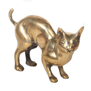 Elegante gatito latón antiguo gato diseño pisapapeles escultura Metal fundición modelo impreso para regalos de negocios - Product Image 1