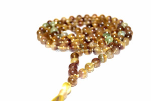 Collar con gema de ojo de gato para mujer, colgante de meditación Zen, 108 cuentas, hecho a mano, joyería de piedras preciosas - Product Image 3