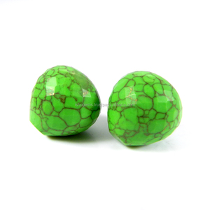 Turquesa Natural Verde Cobre de 16 mm, Corte Checker Tipo Cebolla, 25.30 Quilates, Origen Estadounidense, Gemas Ishu para Joyería - Product Image 2