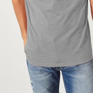 Venta al por mayor camisetas de los hombres 100% algodón logotipo personalizado impreso transpirable tallas grandes diseño liso algodón elastano Jersey diseño en blanco - Product Image 5