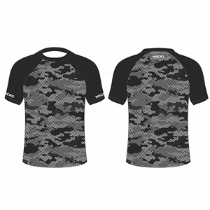 เสื้อรัดกล้าม MMA แบบสั่งทำพิเศษ แขนสั้น สำหรับผู้ชาย ผลิตจากโพลีเอสเตอร์/สแปนเด็กซ์ - Product Image 1