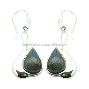 925 Sterling Silver <b>Earring</b> Black <b>Onyx</b> Pear Cut Gemstone Classic Silver Plated Fashionable Dangle <b>Earring</b> for Wedding, Gift. - Product Image 2
