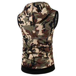 Débardeur de fitness sans manches à fermeture éclair pour hommes, technique de lavage en gros pour adultes de différentes tailles - Product Image 2