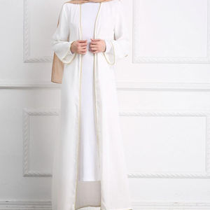 2018-2019 Awesome Quality Muslim Women Striped Abaya <b>Dubai</b> <b>Kaftan</b> Robe Kimono - Product Image 1