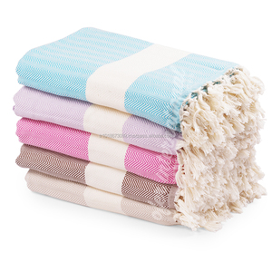 Manta de Algodón Turca con Diseño de Espiga Lila, Manta para Picnic o Playa, Cubrecama, Manta Multiusos - Product Image 3