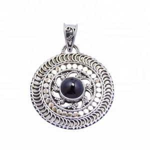 2024ที่ร้อนแรงที่สุด925เครื่องประดับเงินสเตอร์ลิงสร้อยคอจี้โกเมนจี้เครื่องประดับที่ดีและเสน่ห์สำหรับผู้ชายของขวัญเครื่องประดับเงิน - Product Image 1