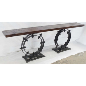 Mesa de consola extralarga americana moderna Industrial DISEÑO DE Metal de madera plegable para Hotel ocio Granja Hogar sala de estar - Product Image 4