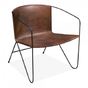 Silla Industrial de hierro y cuero, superventas - Product Image 1