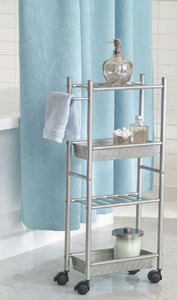 Estante de almacenamiento de tubo de metal redondo de 3 niveles con revestimiento negro - Product Image 2