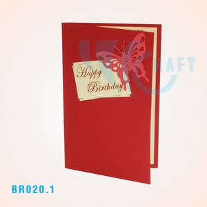 Tarta de cumpleaños papel hecho a mano 3D pop up tarjeta de felicitación al por mayor impresión personalizada niños divertidos Feliz cumpleaños 3D Pop Up saludo - Product Image 2