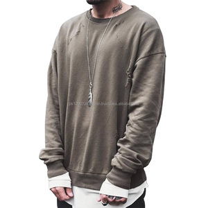 distressed crew neck