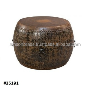 Muebles exclusivos de metal, mesas auxiliares personalizadas, muebles para el hogar, mesa de centro redonda de metal dorado con acento redondo con tapa de mármol - Product Image 5