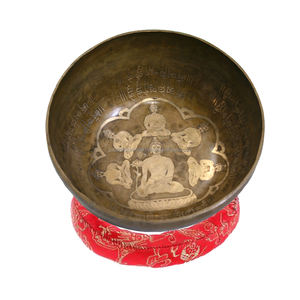 Ensemble de bols chantants tibétains en bronze de haute qualité de 7 "faits à la main pour la guérison et la méditation | Ensemble de bols Jambatti antiques - Product Image 2