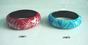 Los patrones modernos de brazalete de madera pintados a mano pueden ser según la solicitud de los compradores Regalo de brazalete de madera pintado a mano para mujeres y niñas - Product Image 6