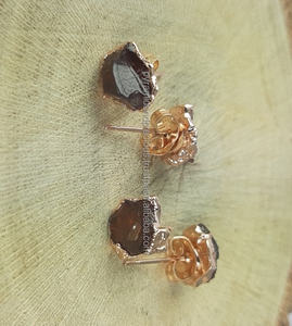 ต่างหูพลอยแอเมทิสต์อัลลอยแบบหยาบเครื่องประดับหินสำหรับงานเลี้ยงของขวัญแต่งงานงานหมั้น - Product Image 4