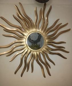 Cadre de miroir décoratif en métal design Art déco pour la décoration murale de la maison et du bureau - Product Image 5