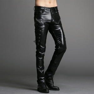 Nouveau pantalon en toile noir décontracté pour homme, coupe classique, taille mi-haute, braguette boutonnée, avec design personnalisé - Product Image 1