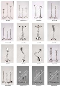 Bougeoir en aluminium de conception européenne pour décoration de mariage et de maison, couleur argent, thème d'amour fabriqué en Inde - Product Image 3