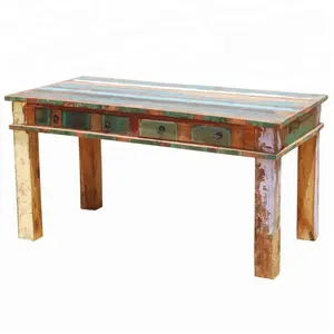 再生木材乡村餐桌家具